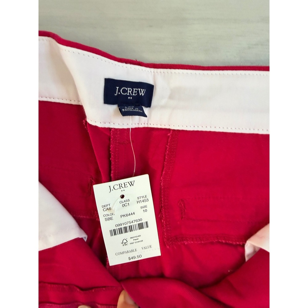 J Crew Shorts Bundle Womens Sz 10 Pink Chino Denim Patch Pocket Summer NWT - Picture 9 of 9